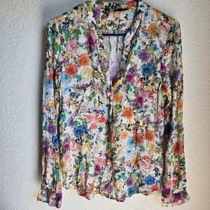 Zara Multicolor Floral Blouse